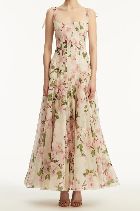 Ruched Sweetheart Neck Maxi Dress