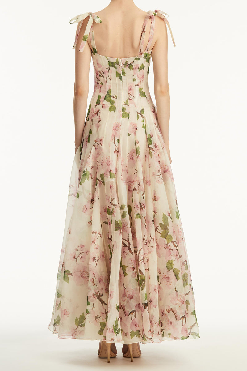 Ruched Sweetheart Neck Maxi Dress