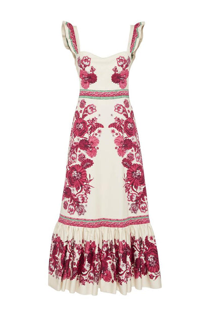 Sleeveless Sweetheart Neck Splicing Midi Dress