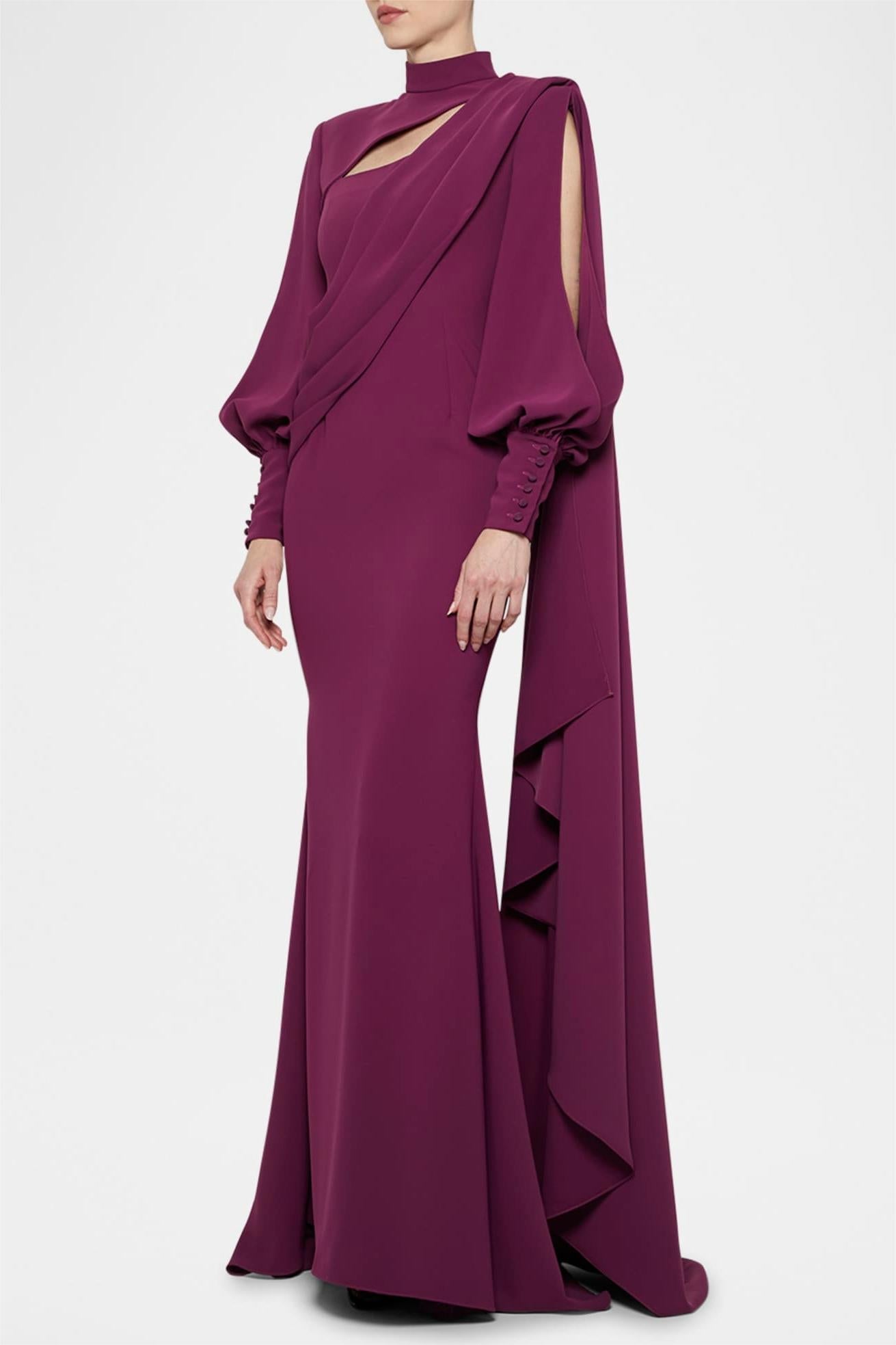 Cut-out Ruched Maxi Dress