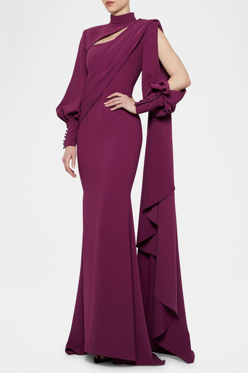 Cut-out Ruched Maxi Dress
