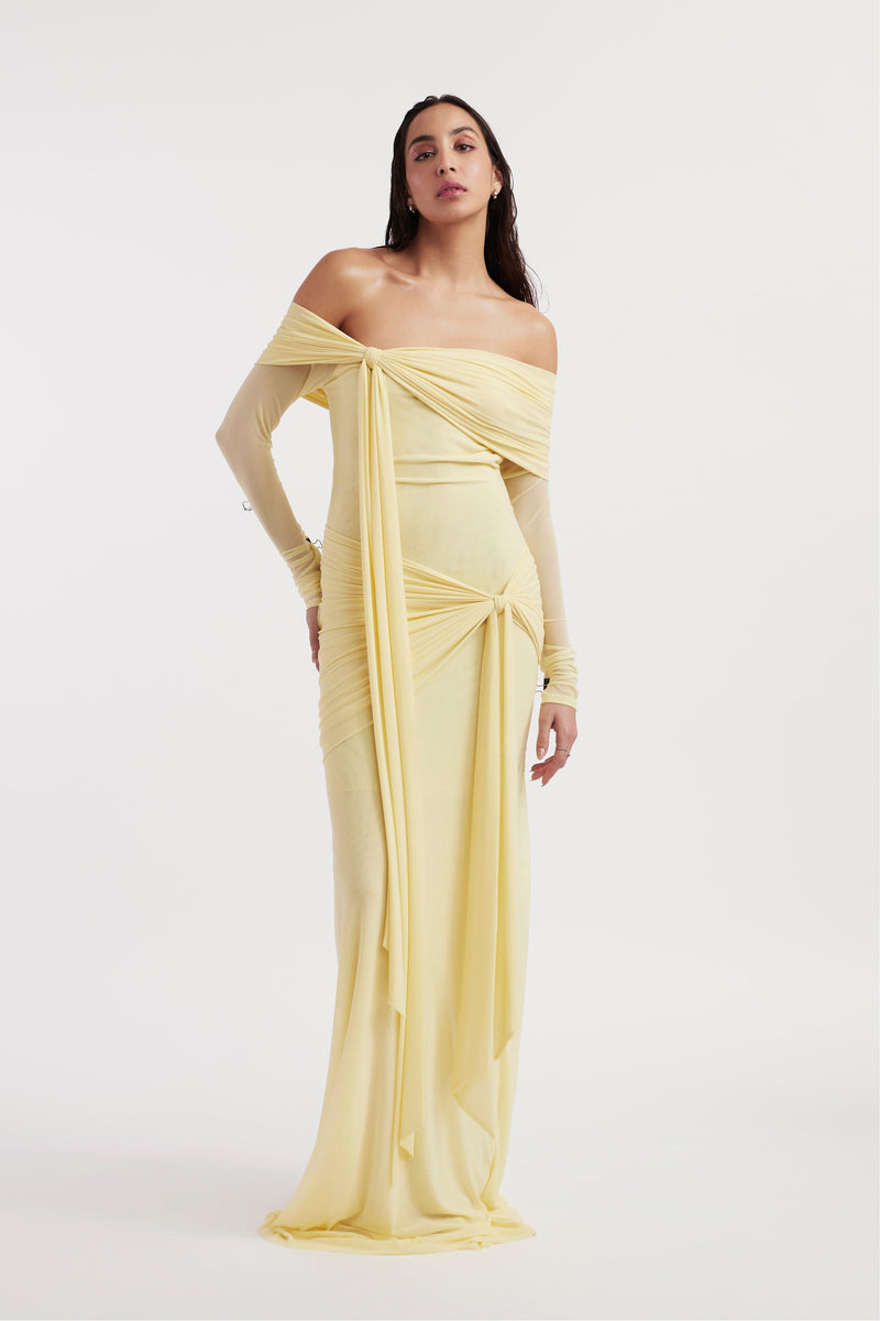 Jersey Knotted Maxi Dress