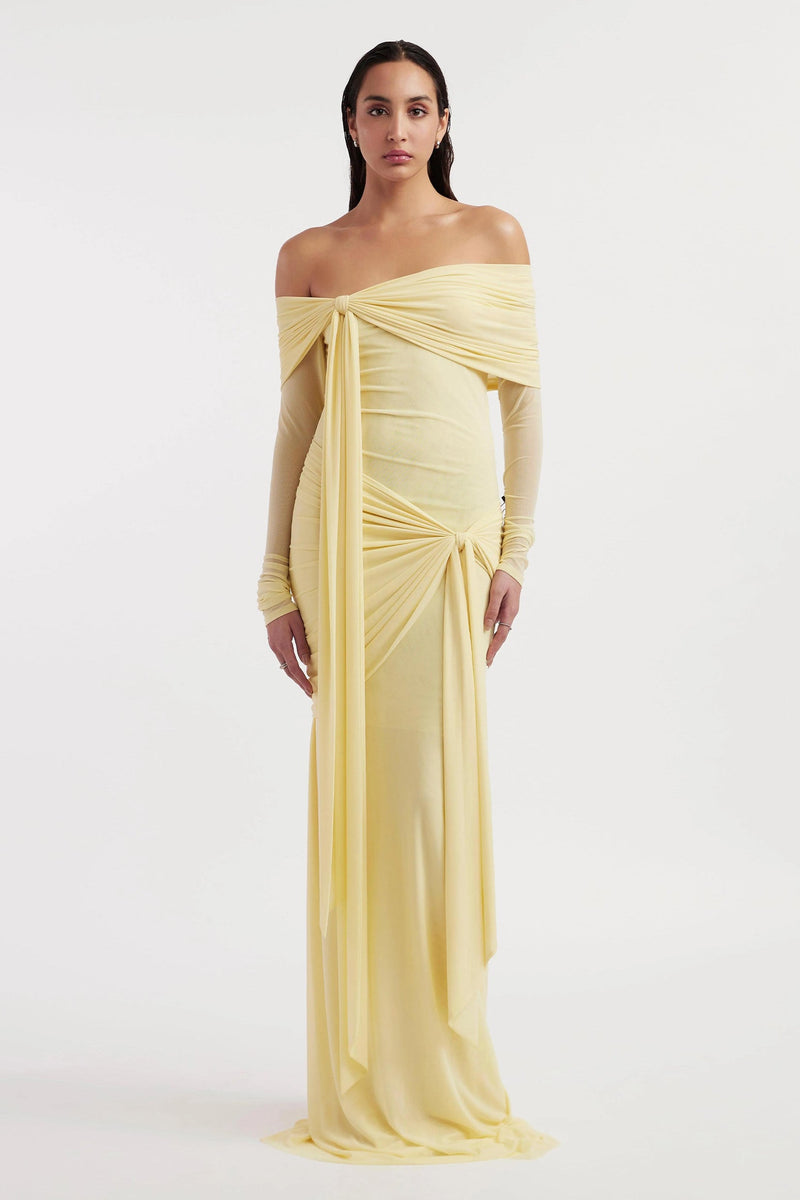 Jersey Knotted Maxi Dress