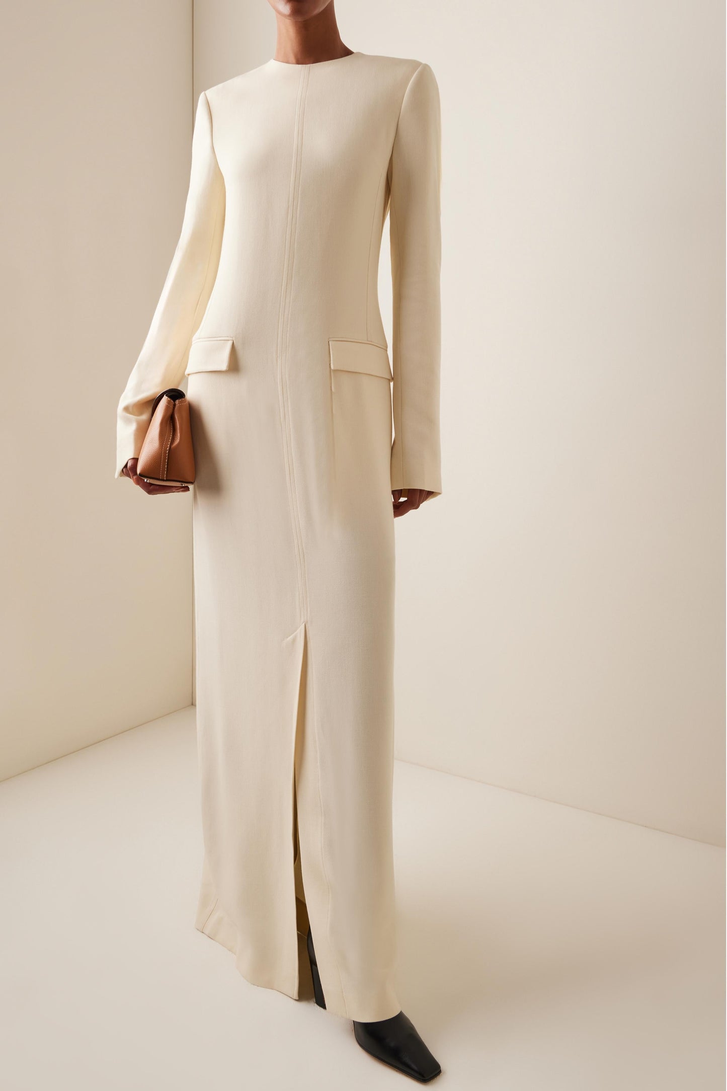Long Sleeve Split Maxi Dress