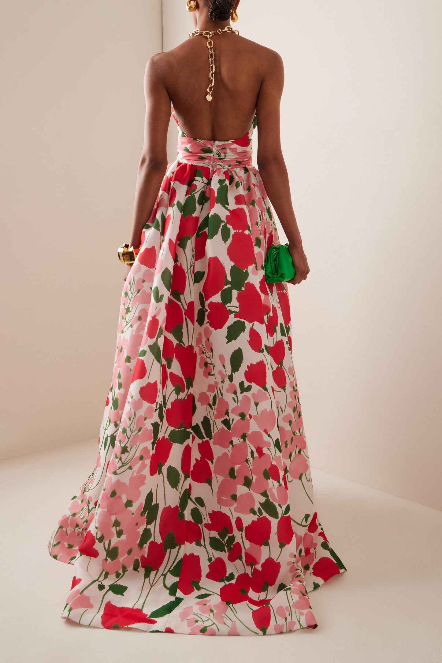 Metal Halter Neck Maxi Dress