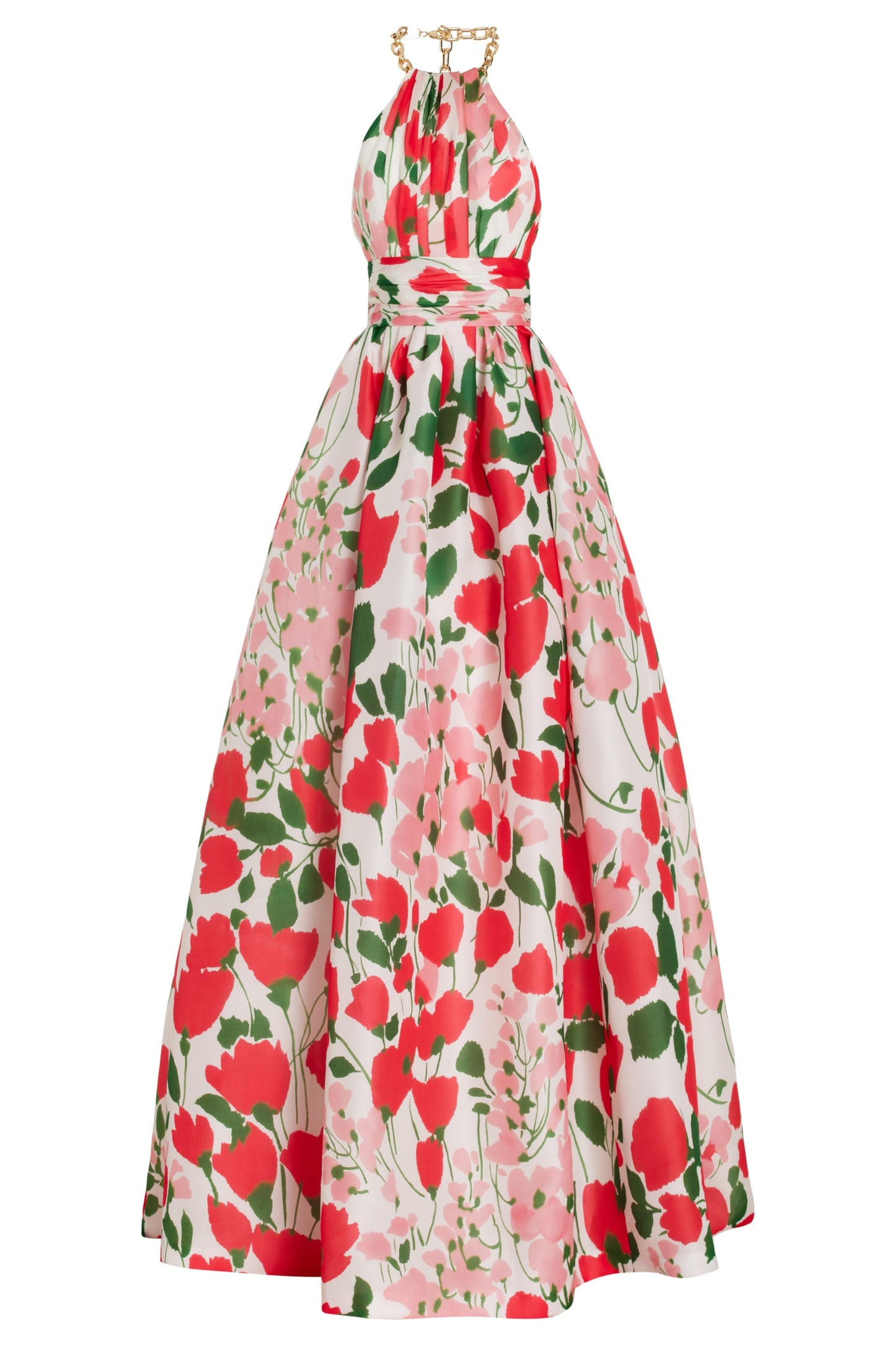 Metal Halter Neck Maxi Dress