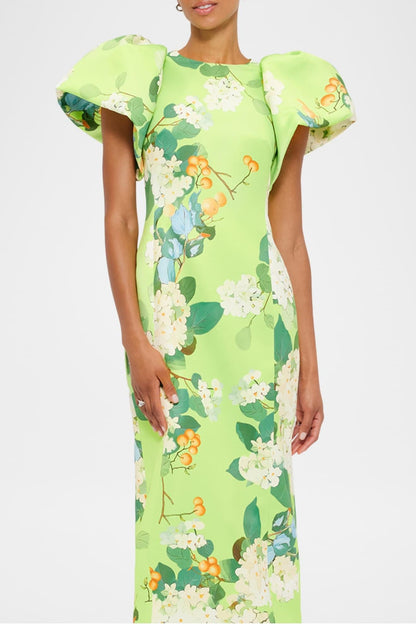 Puff Sleeve Maxi Dress