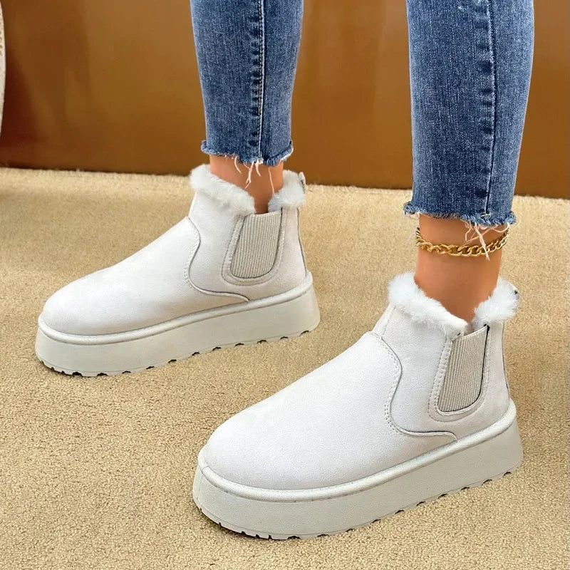 Warm Comfortable Snow Boots Winter New Short Boots Outdoor Non-slip Thick Sole Ankle Boot