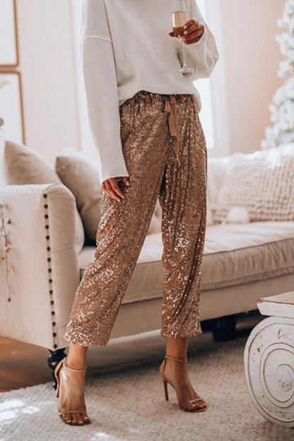 Moxidress Stylish Festive Party Sequin Pants