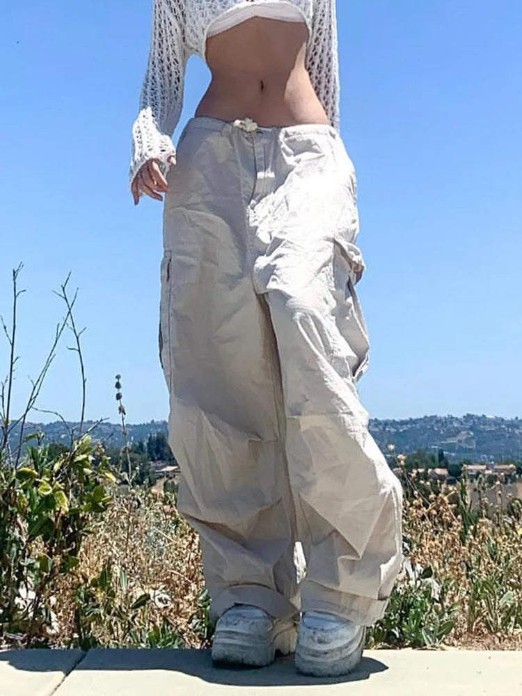 Baggy Light Grey Drawstring Sweatpants
