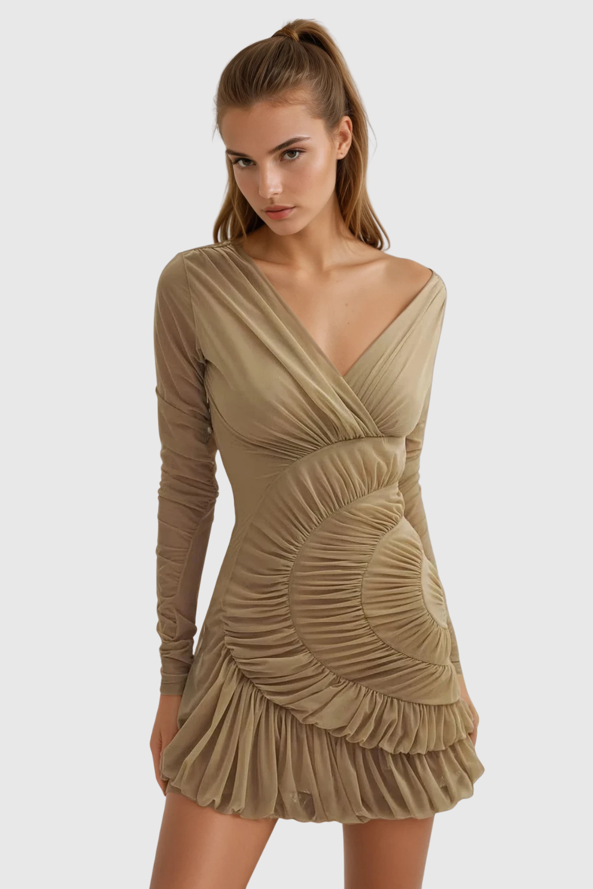 Wendi Ruch Long Sleeve Mini Dress