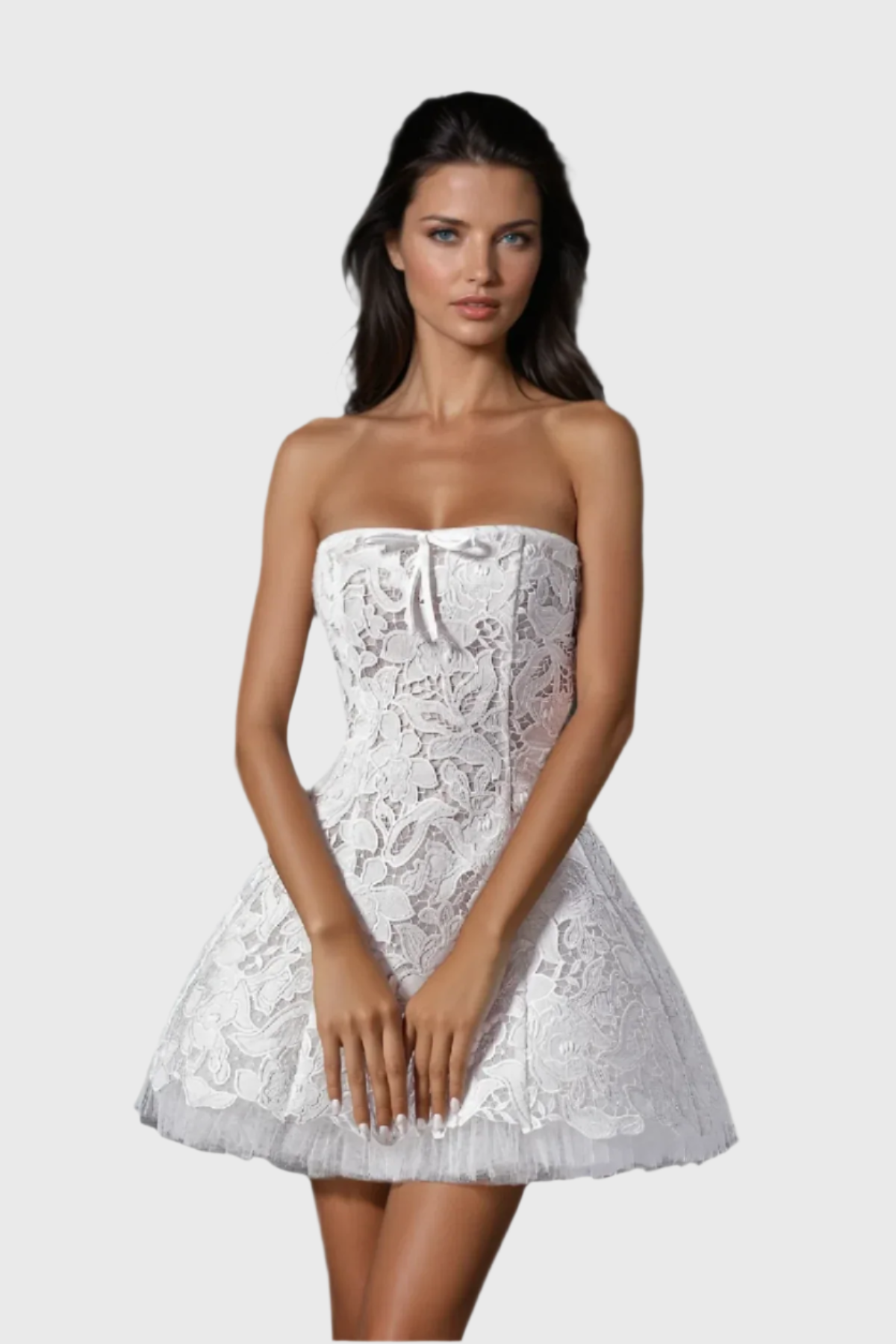 Wera Lace Strapless Mini Dress