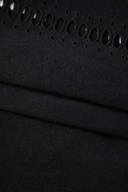 Weren Black Cut Out Long Sleeve Mini Dress
