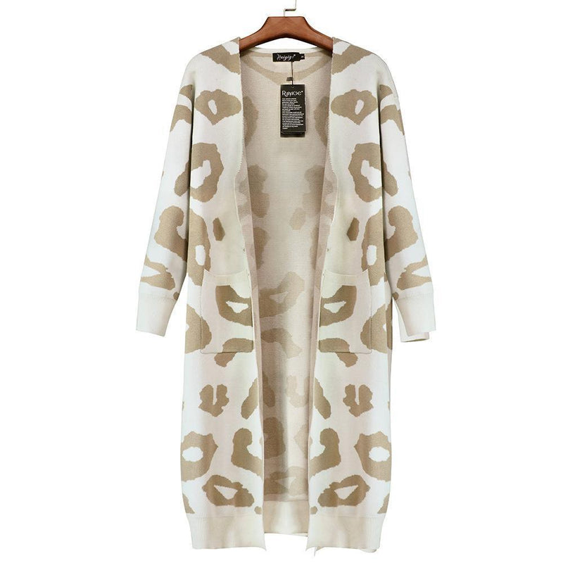 Leopard Print Sweet Comfy Cardigan Tops Sweater(3 Colors)