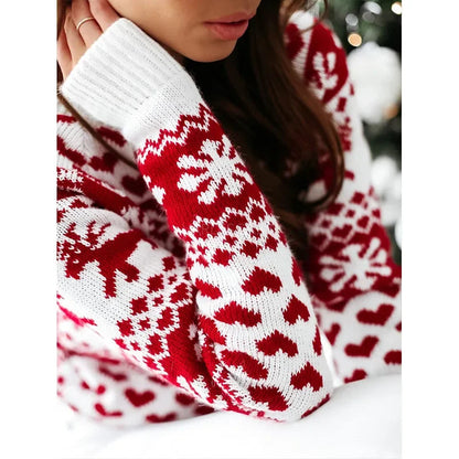 Christmas Knitting Soft Warm Knitwear Full Sleeve Sweater