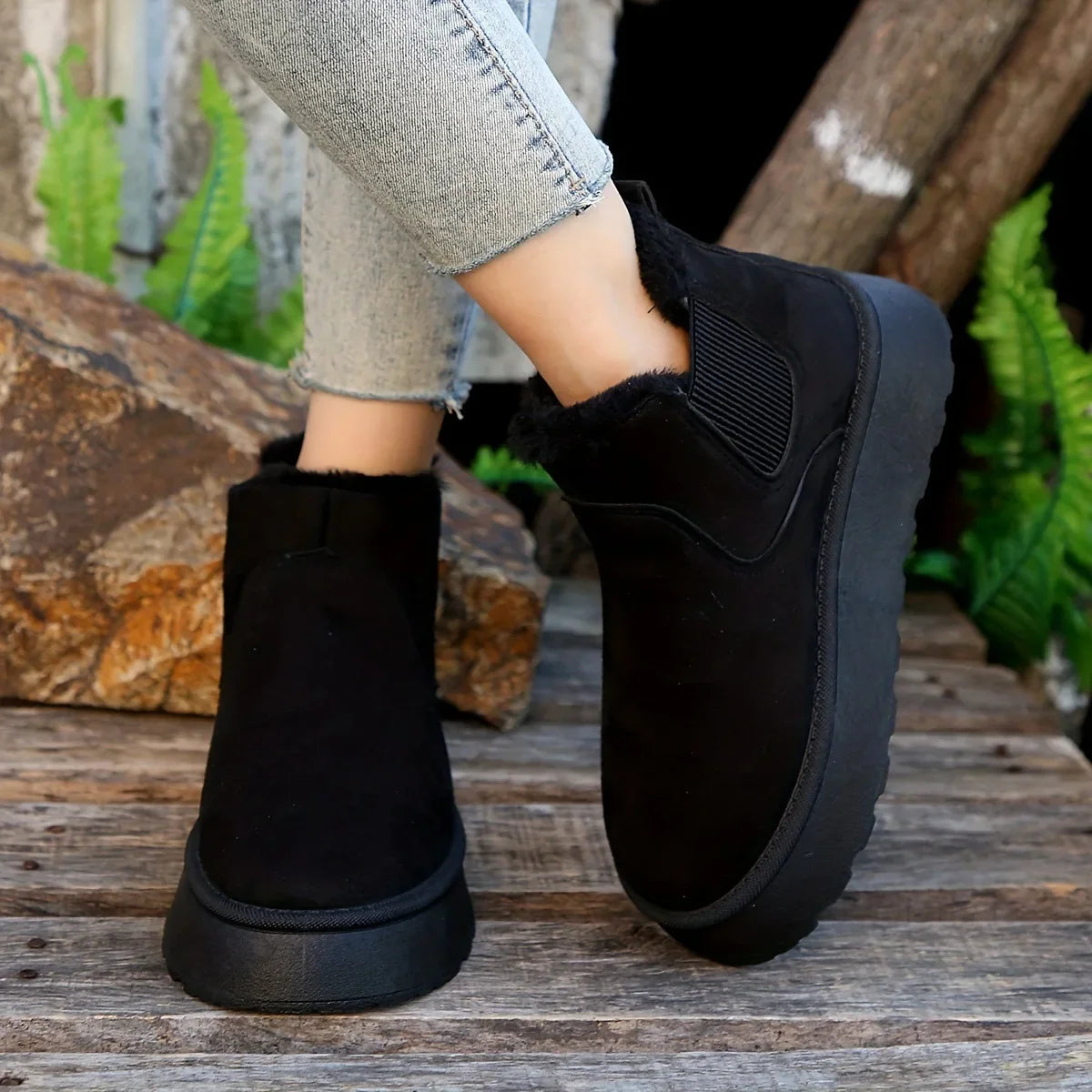 Winter Short Plush Warm New Suede Fashionable Snow Boot