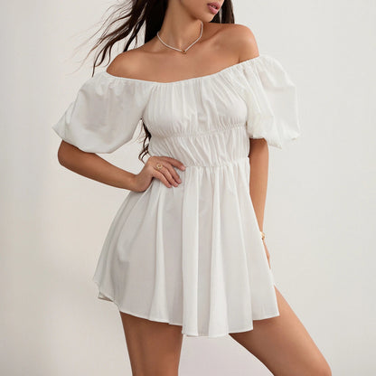 Puff Sleeve Off-shoulder Mini Dress