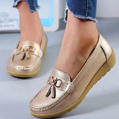 Genuine Leather Tenis Nurse Slip on Retro Moccasins Flats Loafers