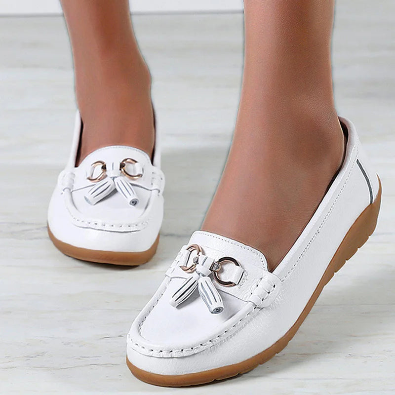 Genuine Leather Tenis Nurse Slip on Retro Moccasins Flats Loafers