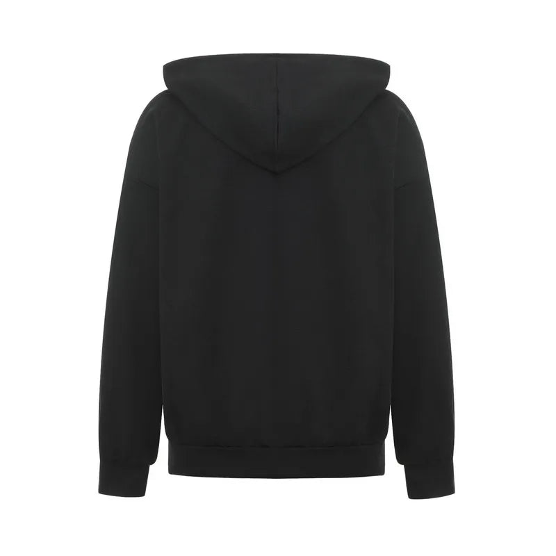 Stripe Cardigan Slim Knit Hooded Zipper Long Sleeve Hoodie