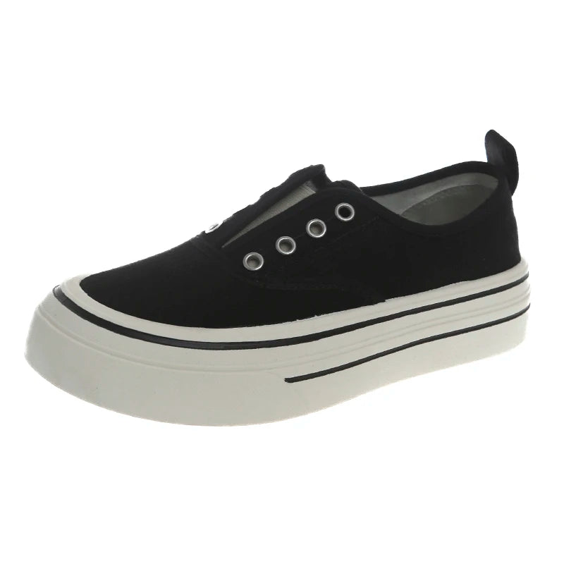 Outdoor Walking Canvas Shoes New Jogging Sneakers Slip-on Woman Vulcanized Flat Loafers Zapatillas