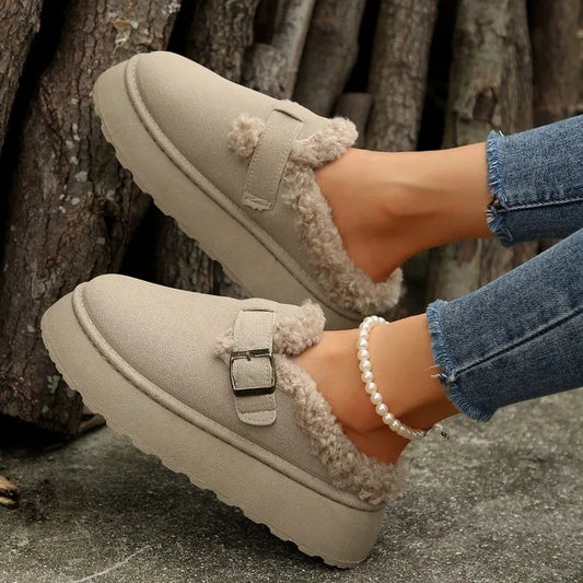 Warm Plush Retro Platform Cotton Snow Boot