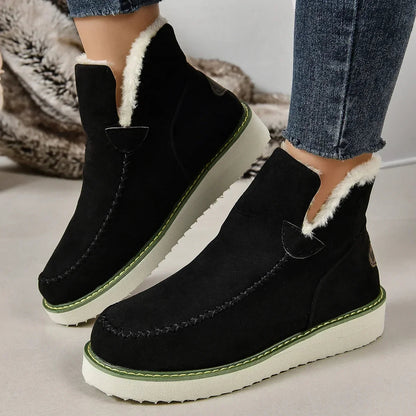 Cozy Fashionable Warm Slip-on Stylish Comfort Snow Boot