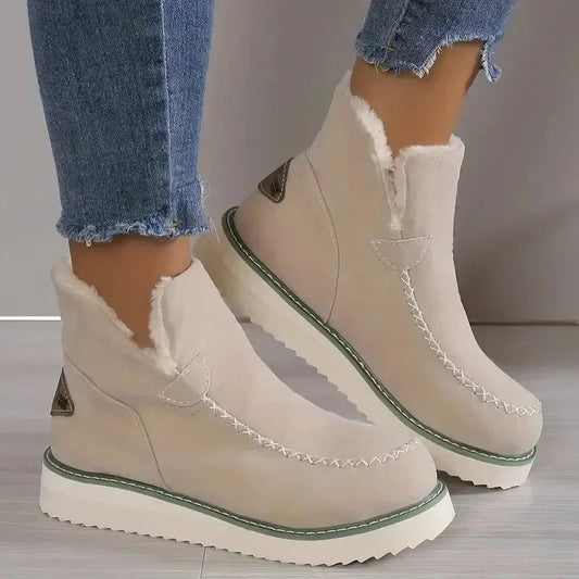 Cozy Fashionable Warm Slip-on Stylish Comfort Snow Boot