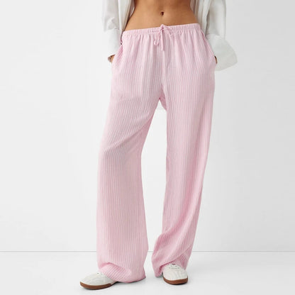 Striped Pajama Elastic Waist Pant