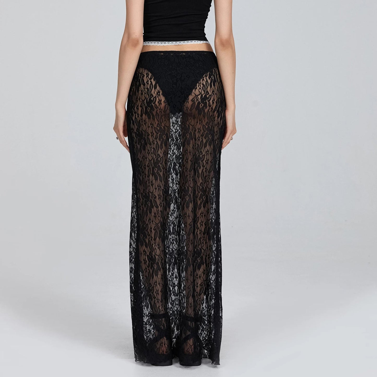 See-through Slim Fit Skirt