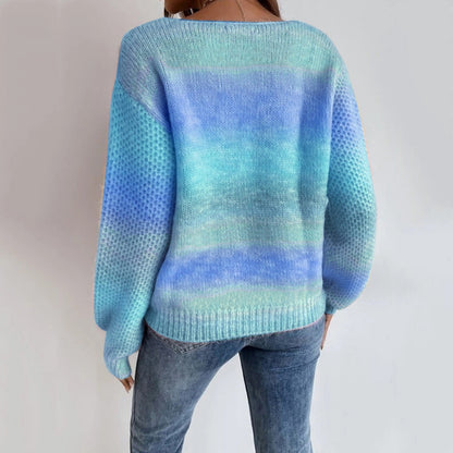 Dressbetty - Rainbow Oversized Warm Sweater