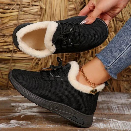 Warm Thick Non-slip Lace-up Plush Comfortable Stylish Snow Boot