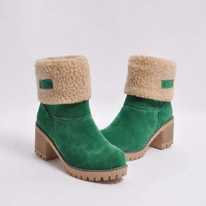 Fur Warm Wool Booties Ankle Comfortable Mid Snow Boot