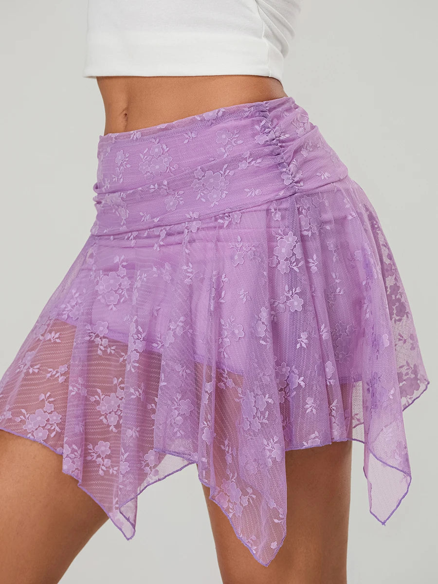 Asymmetric Tiered Skirt