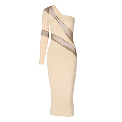 Summer Patchwork Perspective Slimming Puss Midi Dresses