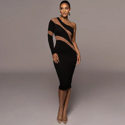 Summer Patchwork Perspective Slimming Puss Midi Dresses