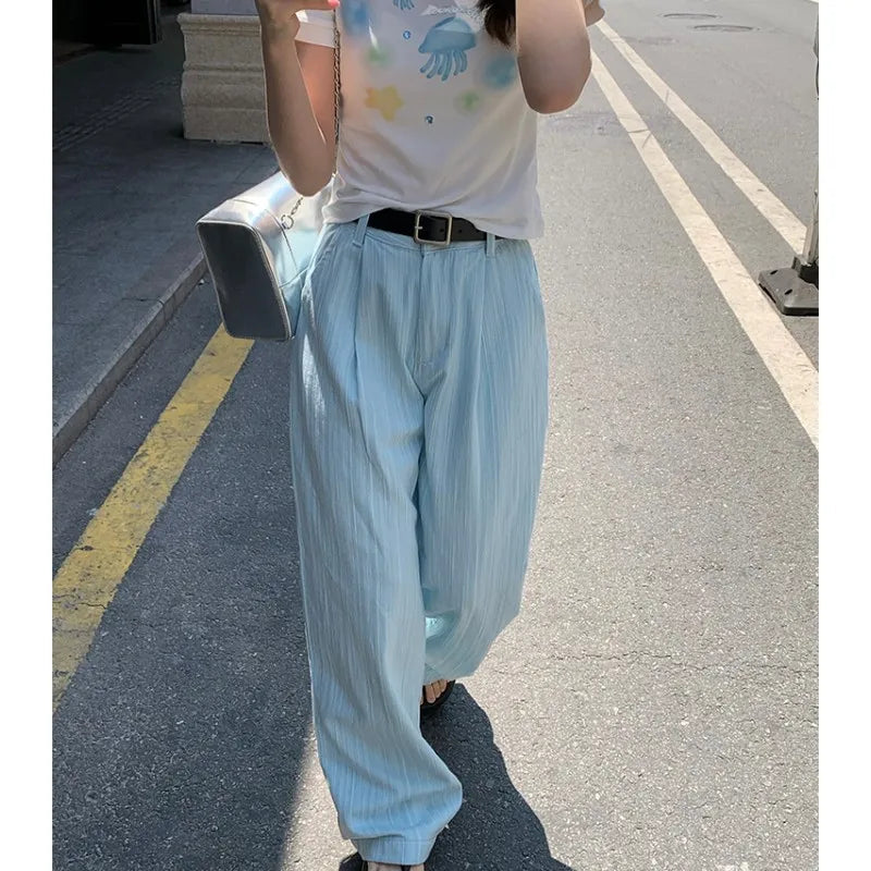 Autumn Fashionable Straight Wide Leg Sweatpants