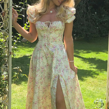 Spring French Backless Slim-fit Halter Trending Midi Dresses