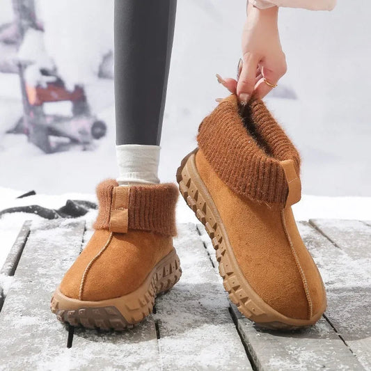 Knitted Cold-proof Warm Non-slip Thick-soled Snow Boot