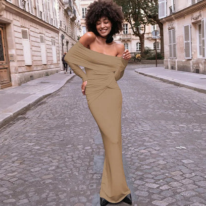 Autumn Winter New Slim Vestido Y2k Midi Dresses