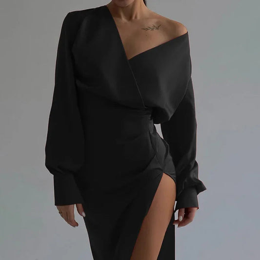 New Slim Pleated Wedding Birthday Midi Dresses