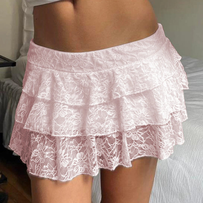 Elastic Layered Skirt