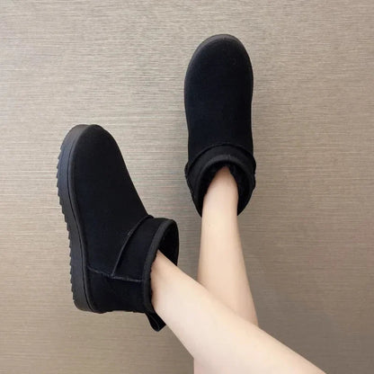 Shoes Australian Boots Winter Footwear Round Toe Flat Heel Boots- Snow Low Ankle Cotton 36-42