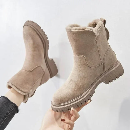 Mid-tube Plus Velvet Thickened Warm Platform Snow Boot