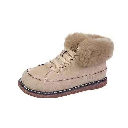 Color Short Plush Lined Comfortable Warm Winter Snow Boot