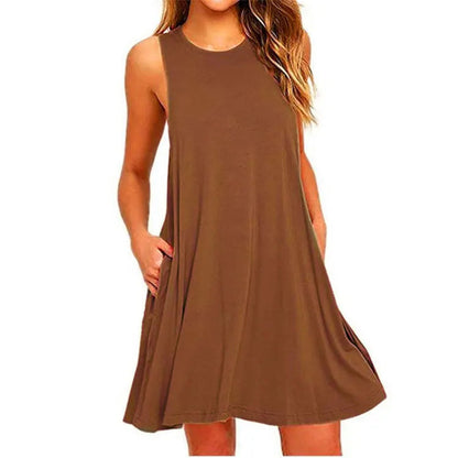 Summer Swing T-shirt Beach Midi Dresses
