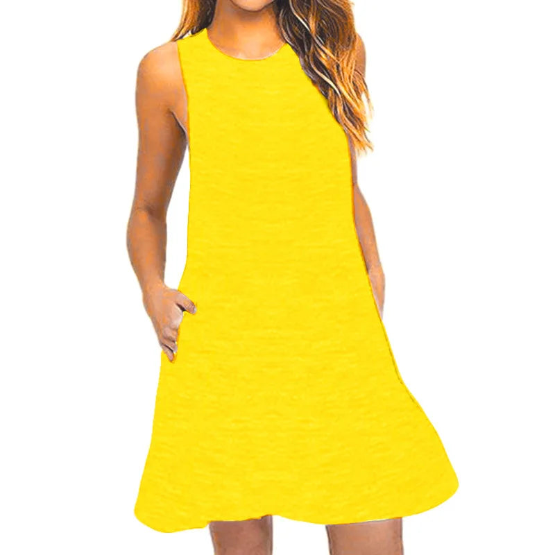 Summer Swing T-shirt Beach Midi Dresses