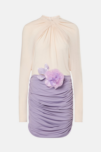 Xylona Drape Backless Mini Dress