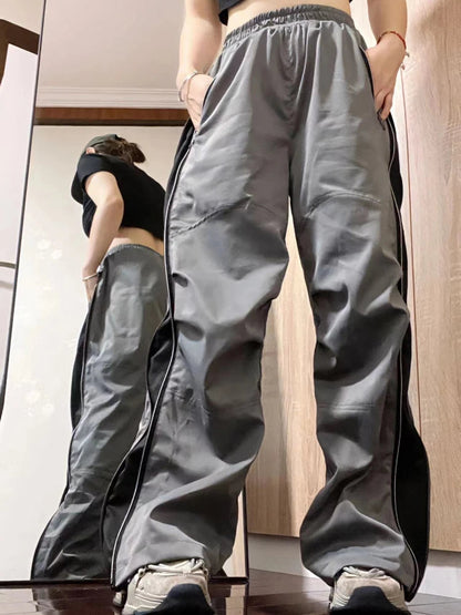 Korean Hip Hop Harajuku Lady's Wide Leg Jogger Sweatpants