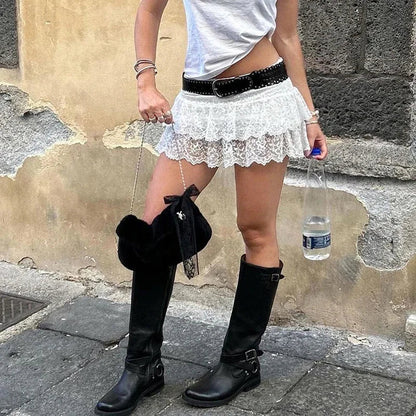 See-through Ruffle Skirt